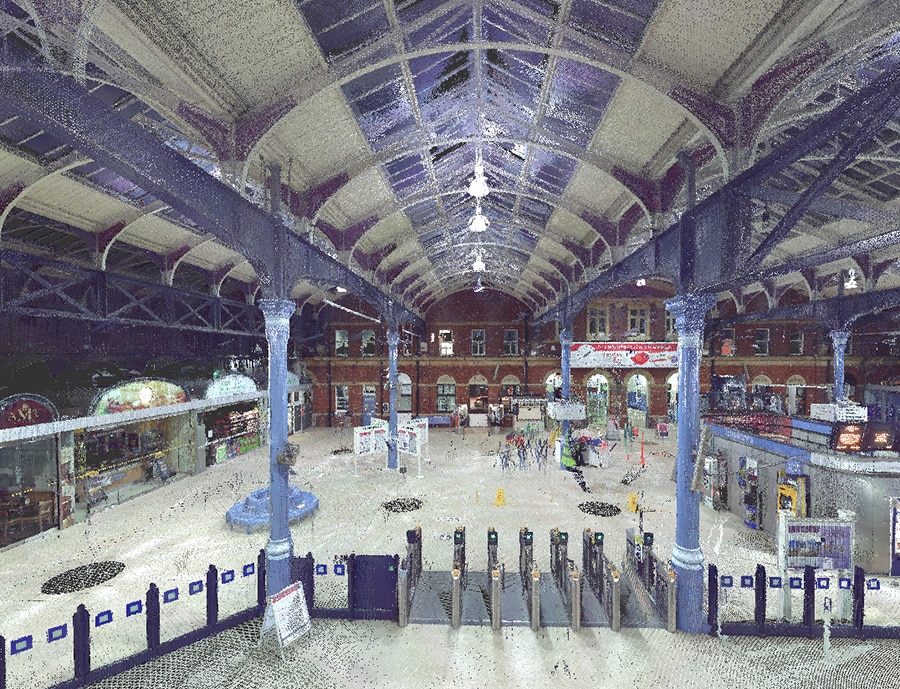 Norwich Station laser scanning services